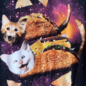 WALNUT 39TH WOMEN's 2012 BLACK CAT  SPACE TACO SHORT SLEEVE TEE LARGE